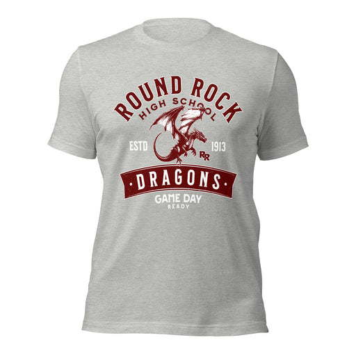 Round Rock High School Dragons Grey Premium Unisex T-shirt 221