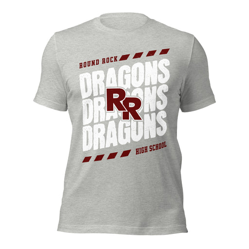 Round Rock High School Dragons Grey Premium Unisex T-shirt 223