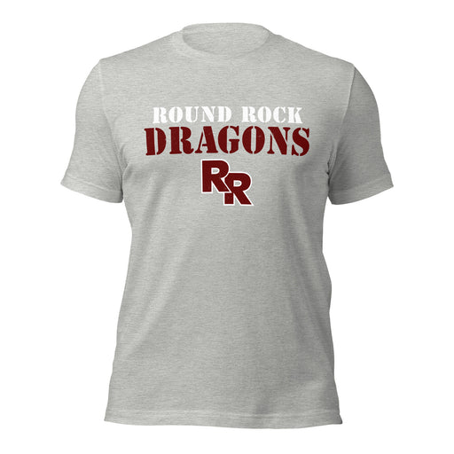 Round Rock High School Dragons Grey Premium Unisex T-shirt 017