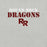 Close-up view of Round Rock High School Dragons Grey Premium Unisex T-shirt 017