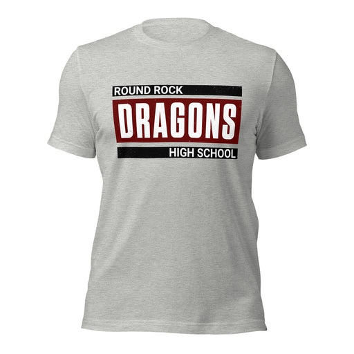 Round Rock High School Dragons Grey Premium Unisex T-shirt 098