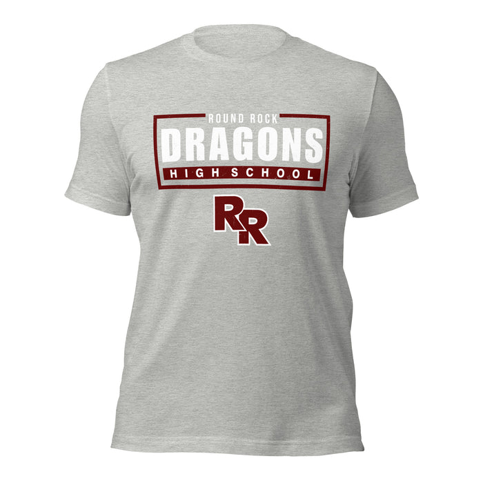 Round Rock High School Dragons Grey Premium Unisex T-shirt 049