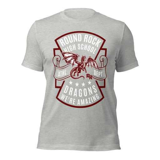 Round Rock High School Dragons Grey Premium Unisex T-shirt 207