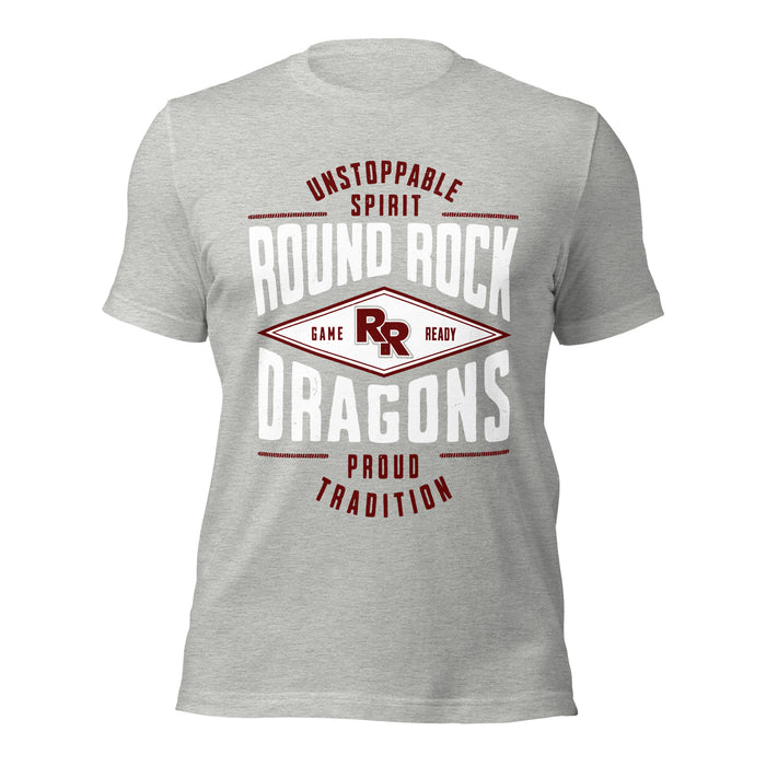 Round Rock High School Dragons Grey Premium Unisex T-shirt 210