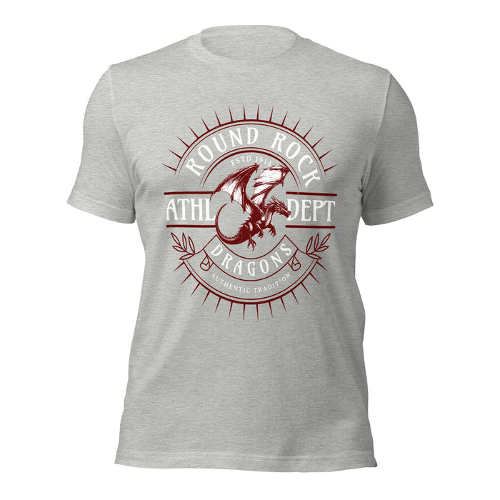 Round Rock High School Dragons Grey Premium Unisex T-shirt 201