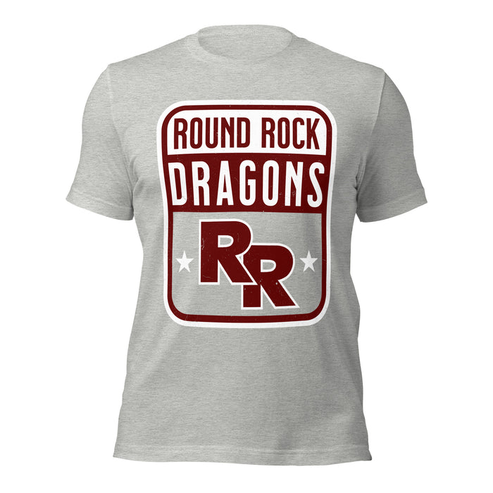 Round Rock High School Dragons Grey Premium Unisex T-shirt 001