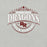 Close-up view of Round Rock High School Dragons Grey Premium Unisex T-shirt 211