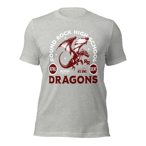Round Rock High School Dragons Grey Premium Unisex T-shirt 208
