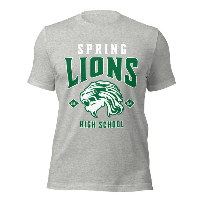 Spring High School Lions Grey Premium Unisex T-shirt 213