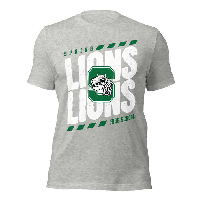 Spring High School Lions Grey Premium Unisex T-shirt 223