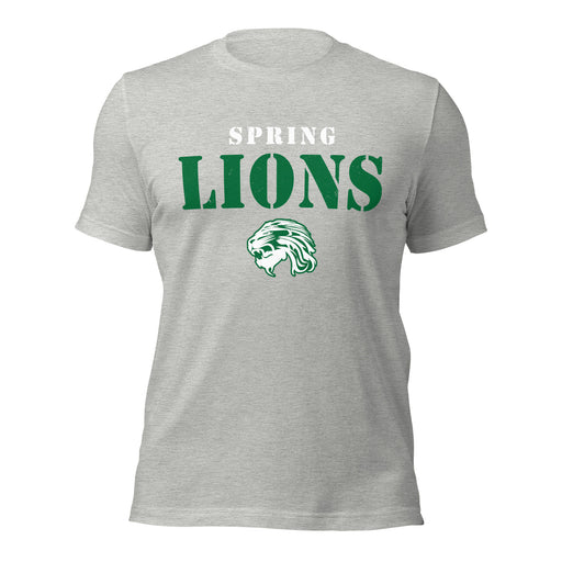 Spring High School Lions Grey Premium Unisex T-shirt 017