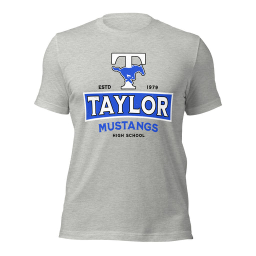Taylor High School Mustangs Grey Premium Unisex T-shirt 202