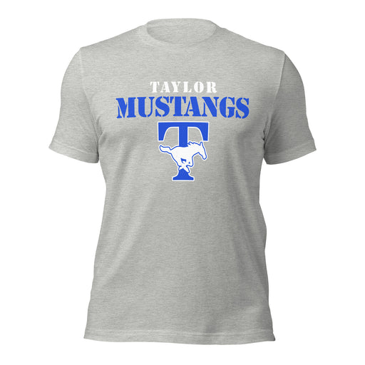 Taylor High School Mustangs Grey Premium Unisex T-shirt 017