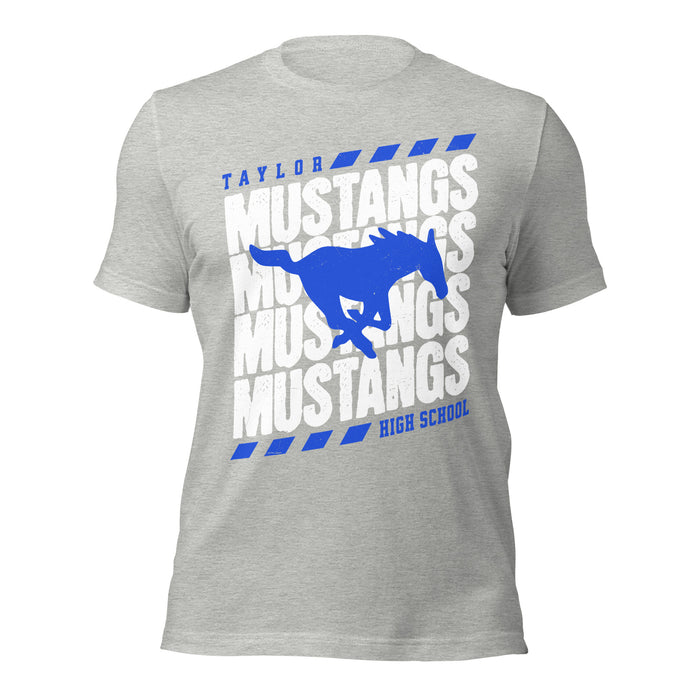 Taylor High School Mustangs Grey Premium Unisex T-shirt 223