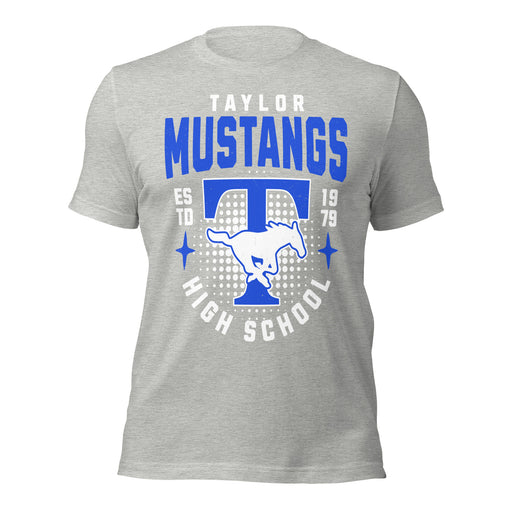Taylor High School Mustangs Grey Premium Unisex T-shirt 204
