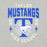 Close-up view of Taylor High School Mustangs Grey Premium Unisex T-shirt 204
