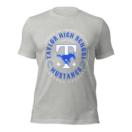 Taylor High School Mustangs Grey Premium Unisex T-shirt 214