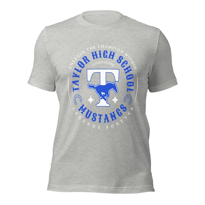 Taylor High School Mustangs Grey Premium Unisex T-shirt 214