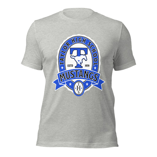 Taylor High School Mustangs Grey Premium Unisex T-shirt 212