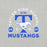 Close-up view of Taylor High School Mustangs Grey Premium Unisex T-shirt 208