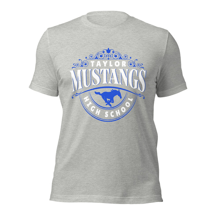 Taylor High School Mustangs Grey Premium Unisex T-shirt 211