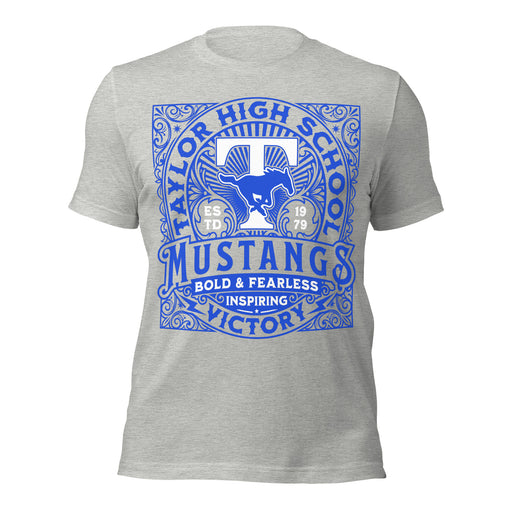 Taylor High School Mustangs Grey Premium Unisex T-shirt 206