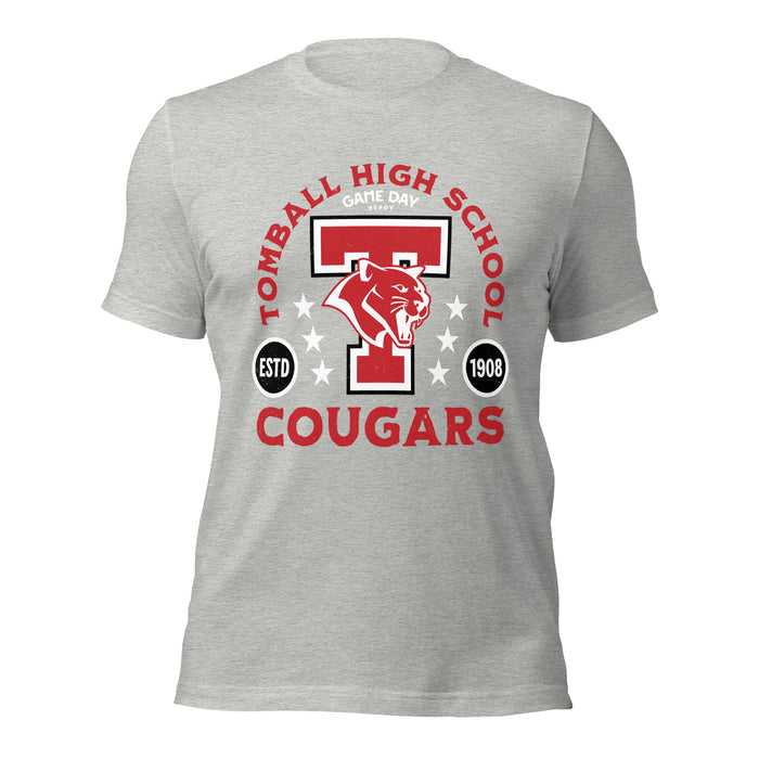 Tomball High School Cougars Grey Premium Unisex T-shirt 208