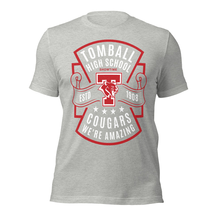 Tomball High School Cougars Grey Premium Unisex T-shirt 207