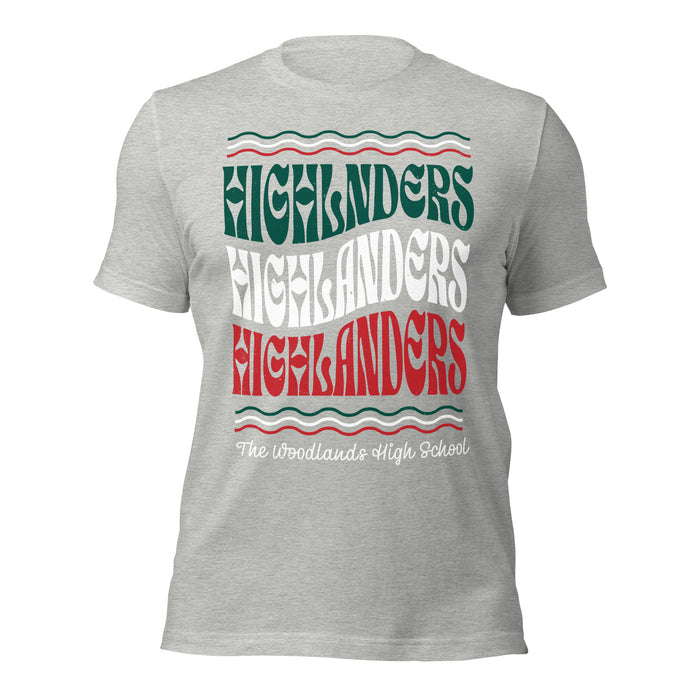 The Woodlands High School Highlanders Athletic Heather Premium Unisex T-shirt 227