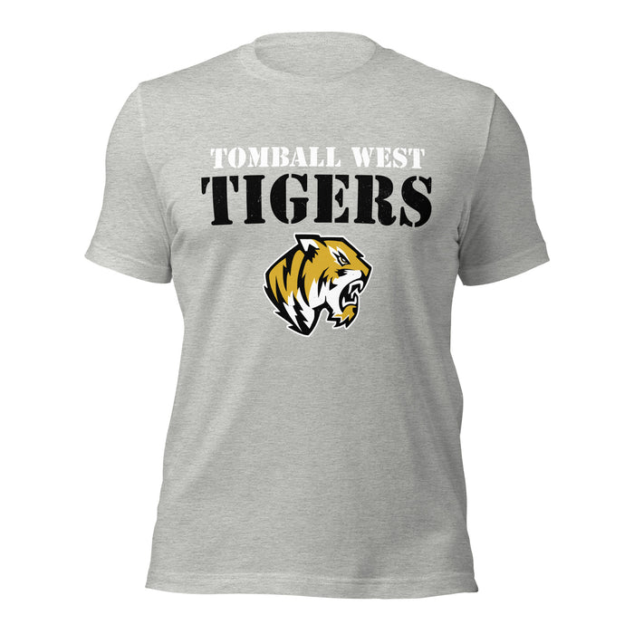 Tomball West High School Tigers Grey Premium Unisex T-shirt 017