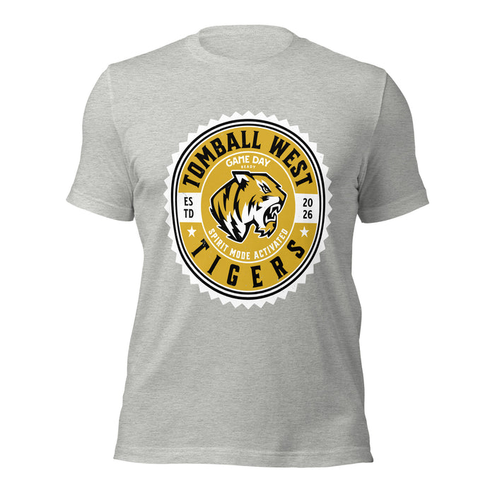 Tomball West High School Tigers Grey Premium Unisex T-shirt 203