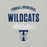 A light heather gray graphic print featuring the text 'TOMBALL MEMORIAL ALL STAR WILDCATS Athletics' with a navy blue and white block letter 'M' logo at the bottom. Tomball Memorial High School Wildcats Grey Premium Unisex T-shirt 040