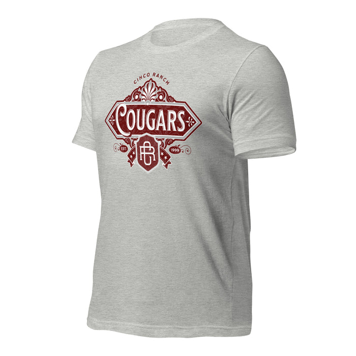 Cinco Ranch High School Cougars Premium Athletic Heather Unisex T-shirt 210a