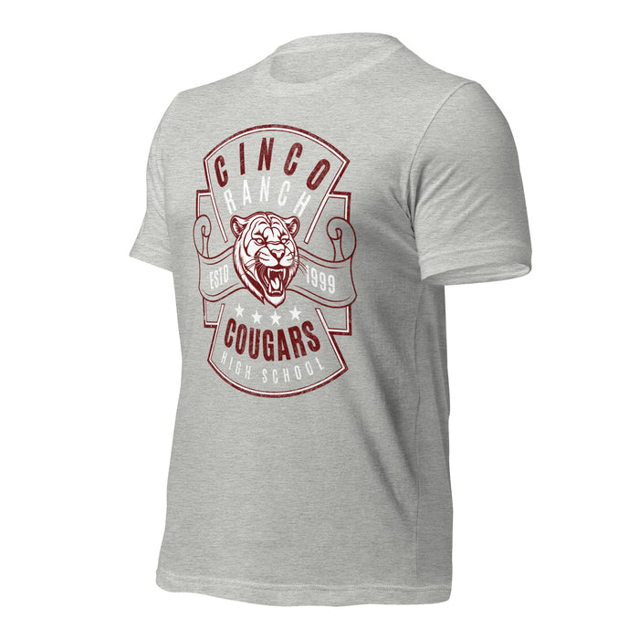 Cinco Ranch High School Cougars Premium Athletic Heather Unisex T-shirt 215a