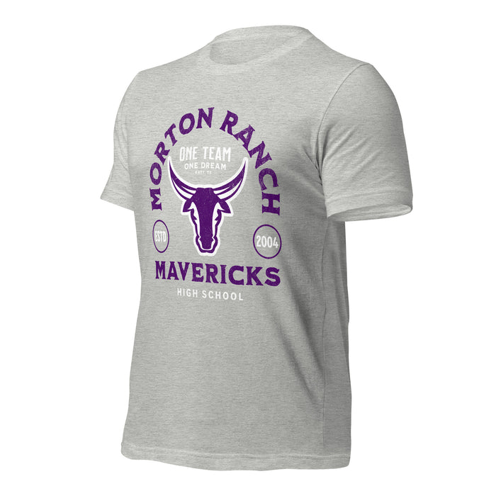 Morton Ranch High School Mavericks Premium Athletic Heather Unisex T-shirt 217a