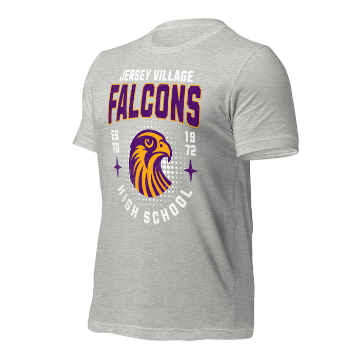 Jersey Village High School Falcons Athletic Heather Premium Unisex T-shirt 203a