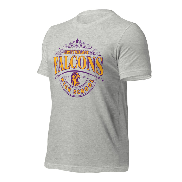 Jersey Village High School Falcons Athletic Heather Premium Unisex T-shirt 214a