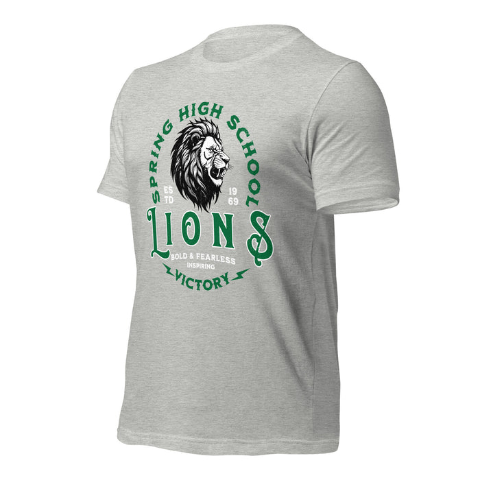 Spring High School Lions Grey Premium Unisex T-shirt 206a