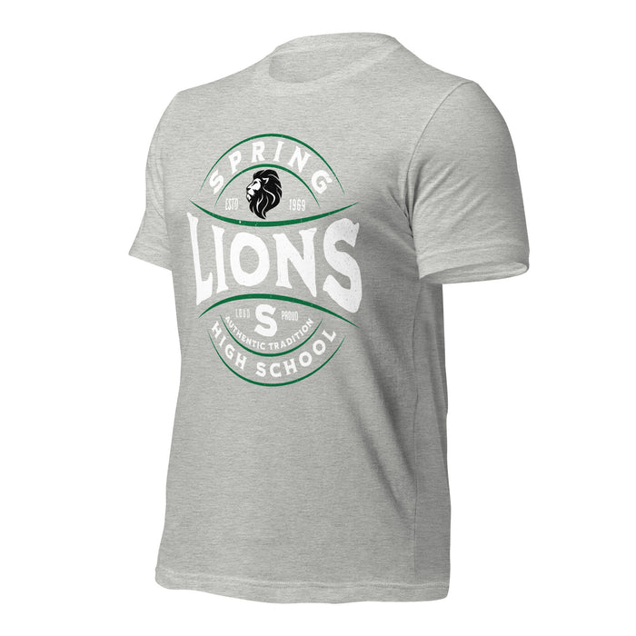 Spring High School Lions Grey Premium Unisex T-shirt 218a