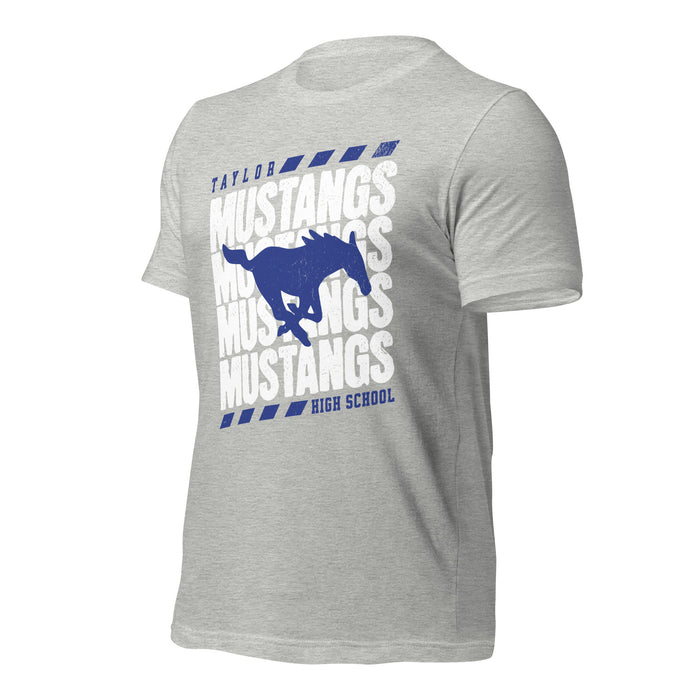 Taylor High School Mustangs Grey Premium Unisex T-shirt 223a