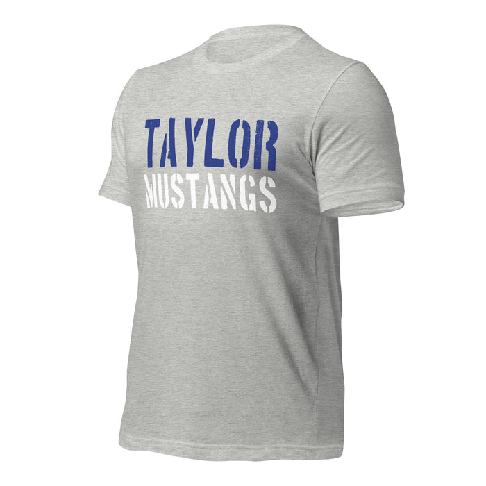 Taylor High School Mustangs Grey Premium Unisex T-shirt 017a