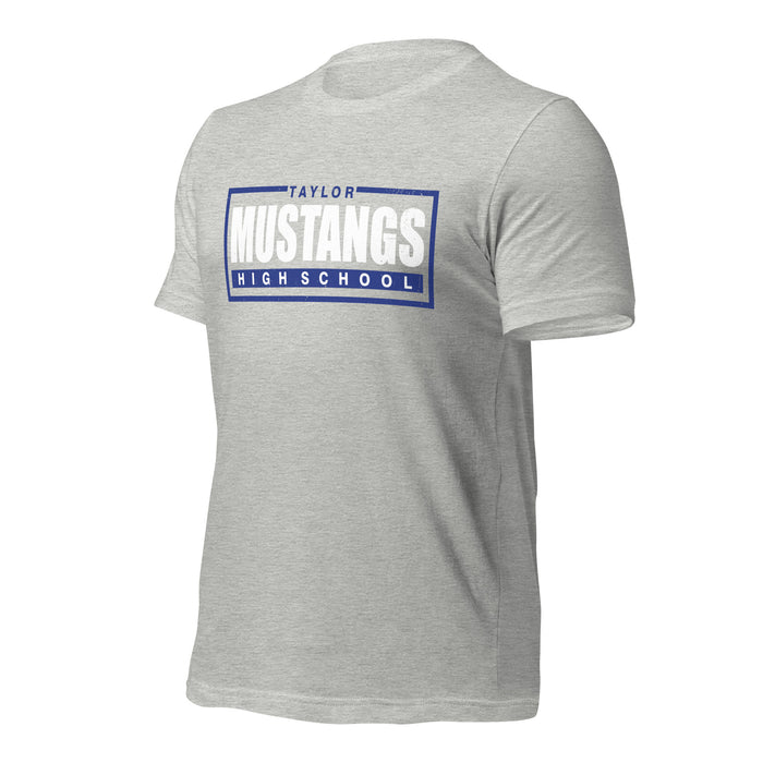 Taylor High School Mustangs Grey Premium Unisex T-shirt 049a