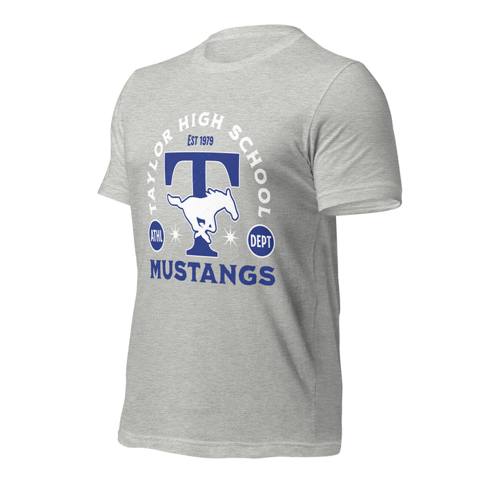 Taylor High School Mustangs Grey Premium Unisex T-shirt 208a