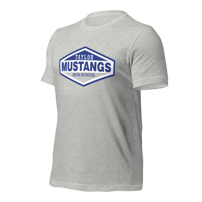 Taylor High School Mustangs Grey Premium Unisex T-shirt 009a