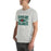 Man wearing The Woodlands High School Highlanders Athletic Heather Premium Unisex T-shirt 210