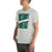 Man wearing Reagan High School Rattlers Grey Premium Unisex T-shirt 241