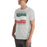 Man wearing The Woodlands High School Highlanders Athletic Heather Premium Unisex T-shirt 227
