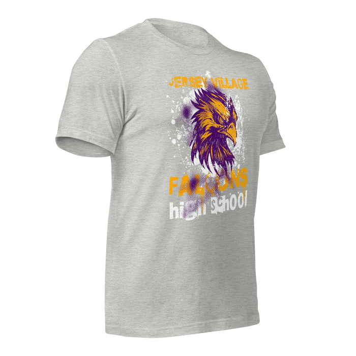 Jersey Village High School Falcons Athletic Heather Premium Unisex T-shirt 204b