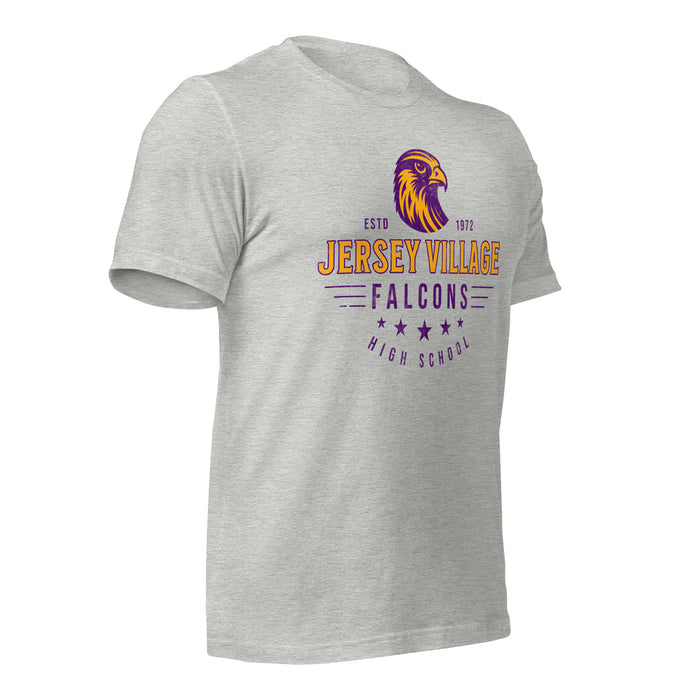 Jersey Village High School Falcons Athletic Heather Premium Unisex T-shirt 215b