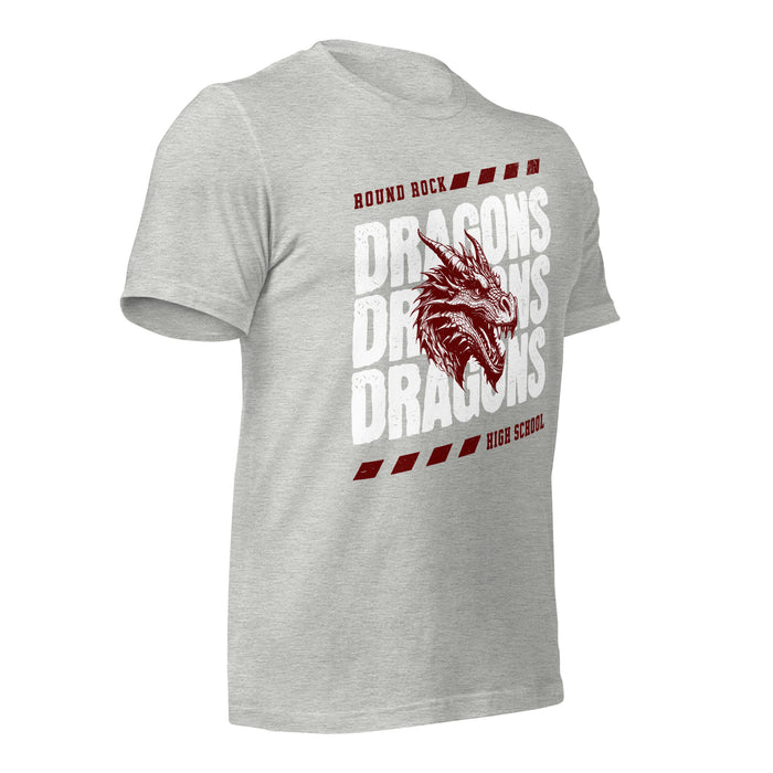 Round Rock High School Dragons Grey Premium Unisex T-shirt 223b